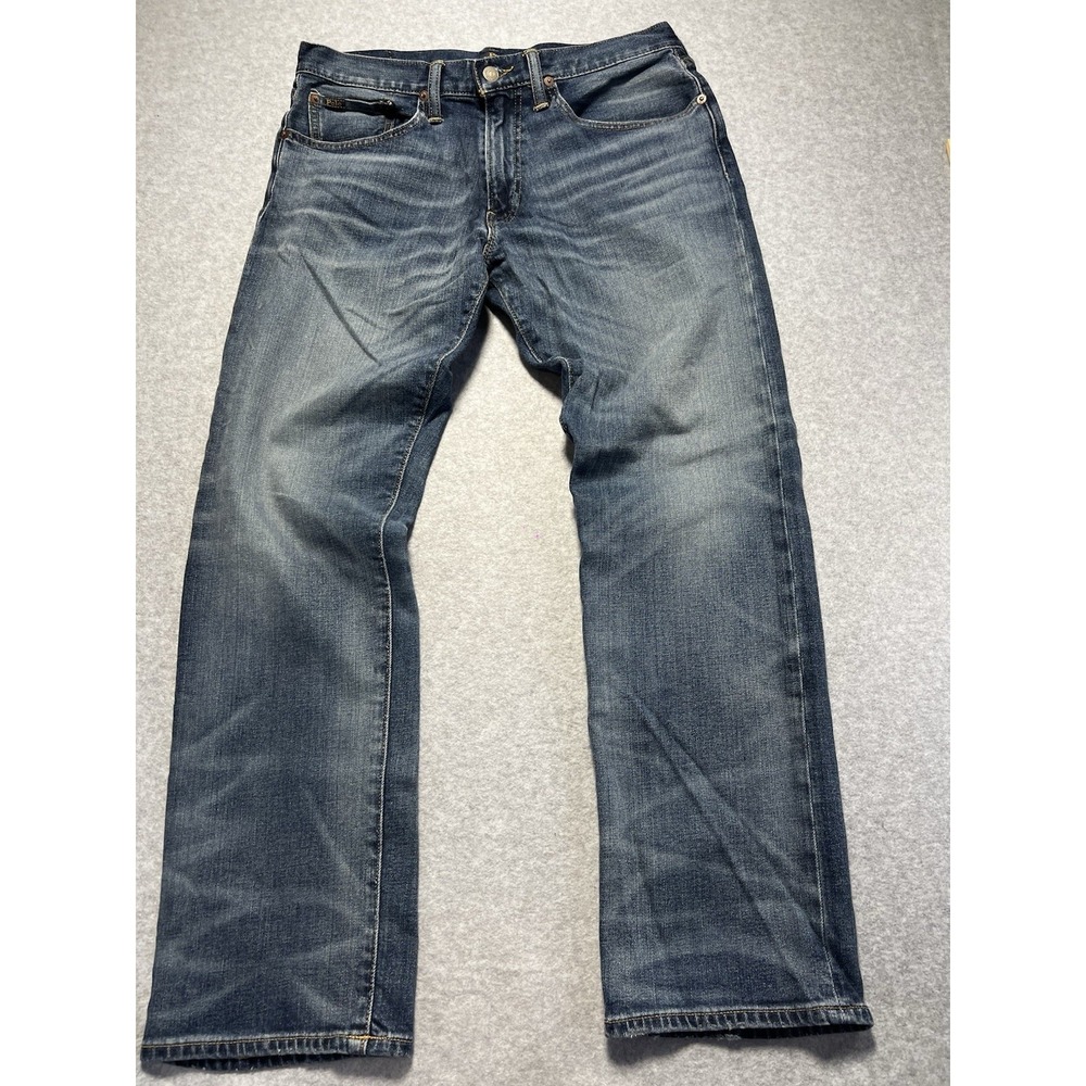 Ralph Lauren Men's Classic Fit Polo Jeans 32x30, Washed Blue , Straight Leg